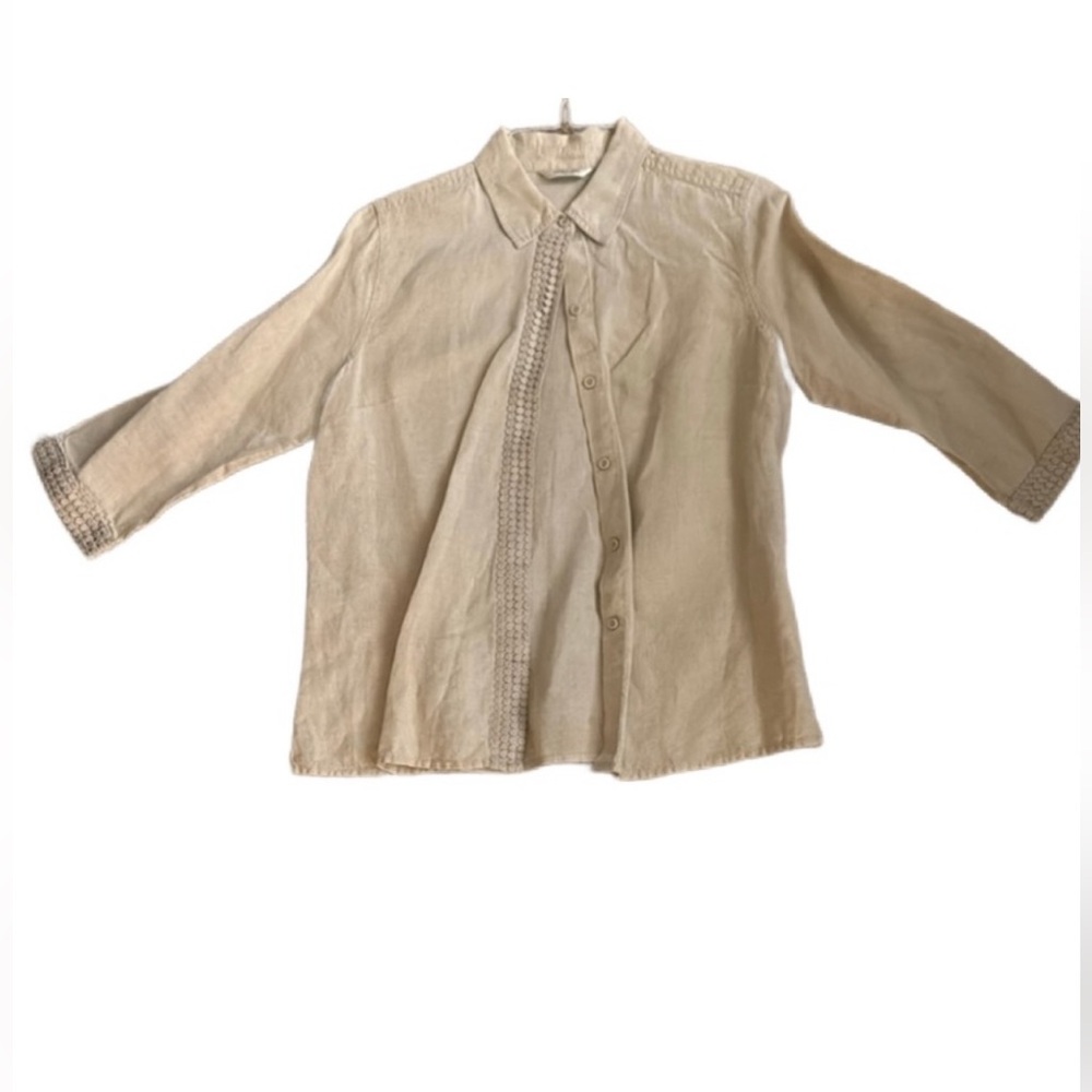 Beige Button-Up Shirt